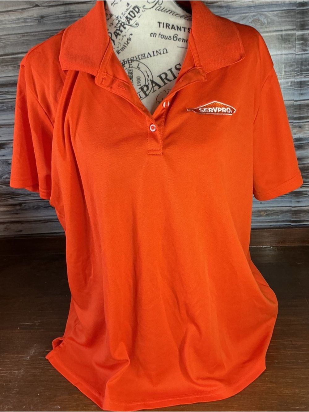 ★ SERVPRO Orange Polo Shirt Logo Workwear Uniform Women 2XL